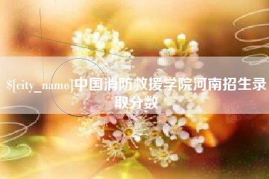 绥化中国消防救援学院河南招生录取分数