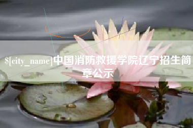 绥化中国消防救援学院辽宁招生简章公示