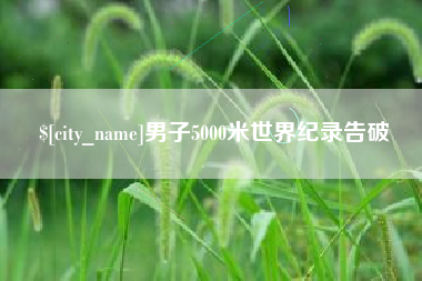 绥化男子5000米世界纪录告破