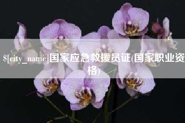 绥化国家应急救援员证(国家职业资格)