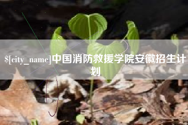 绥化中国消防救援学院安徽招生计划