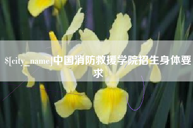绥化中国消防救援学院招生身体要求