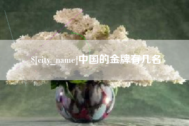 绥化中国的金牌有几名