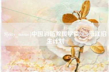 绥化中国消防救援学院2020浙江招生计划