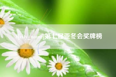 绥化第七届亚冬会奖牌榜