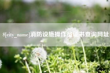 绥化消防设施操作员证书查询网址
