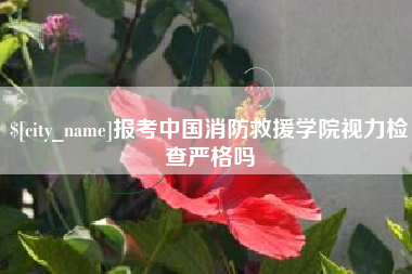 绥化报考中国消防救援学院视力检查严格吗