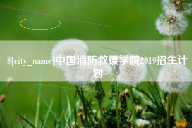 绥化中国消防救援学院2019招生计划