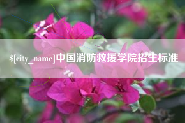绥化中国消防救援学院招生标准