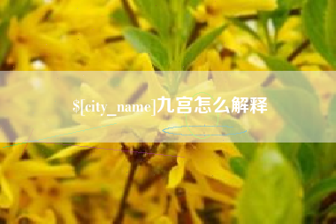 绥化九宫怎么解释