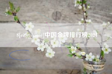 绥化中国金牌排行榜2024