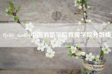 绥化中国消防学院救援学院分数线